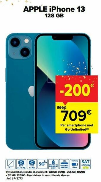 Carrefour Apple iphone 13 128 gb aanbieding