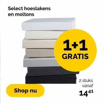 Beter Bed Select hoeslakens en moltons aanbieding