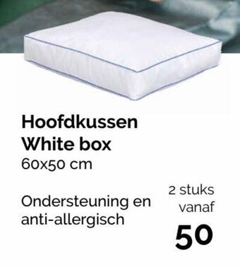 Beter Bed Hoofdkussen White box 60x50cm aanbieding