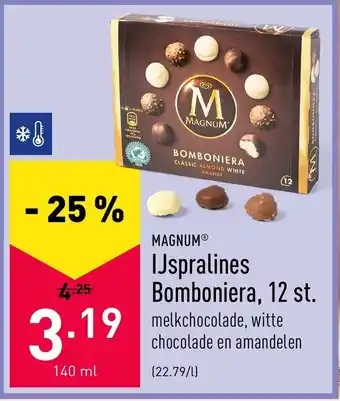 ALDI Ijspralines Bomboniera, 12 st. 140ml aanbieding