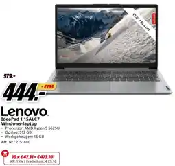 MediaMarkt Lenovo IdeaPad 1 15ALC7 Windows-laptop aanbieding