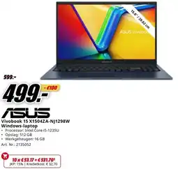 MediaMarkt ASUS Vivobook 15 X1504ZA-NJ1298W Windows-laptop aanbieding