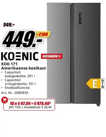 MediaMarkt KOENIC aanbieding