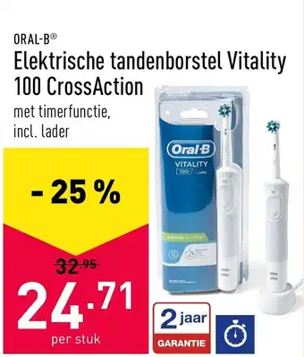 ALDI Elektrische tandenborstel Vitality 100 CrossAction aanbieding
