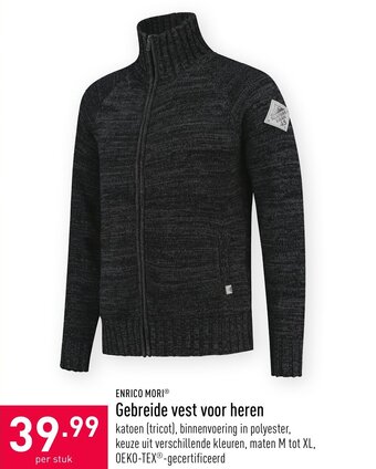 ALDI Gebreide vest voor heren aanbieding