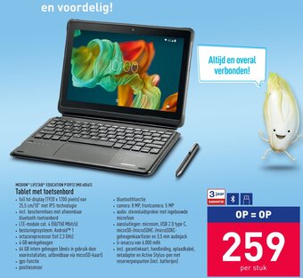 ALDI Tablet met toetsenbord aanbieding