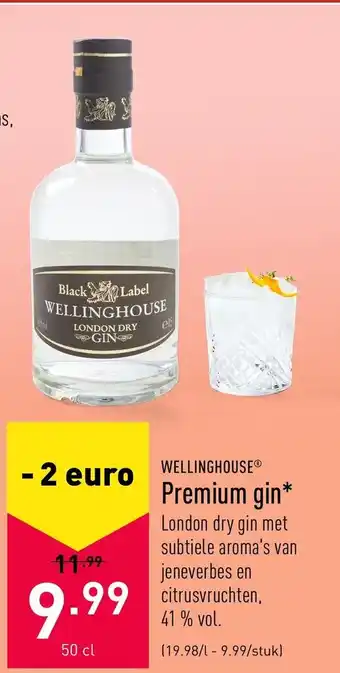 ALDI Premium gin 50cl aanbieding