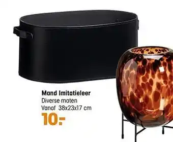 Kwantum Mand imitatieleer 38x23x17cm aanbieding