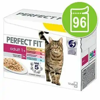 Zooplus 96x85g Perfect Fit Indoor 1+ Kip Natvoer Katten aanbieding