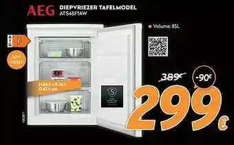 Aeg diepvriezer tafelmodel ats48f1aw