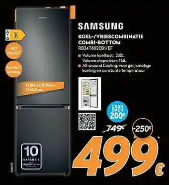 Samsung koel--vriescombinatie combi-bottom