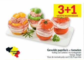 Intermarché Gevulde paprika's of tomaten aanbieding