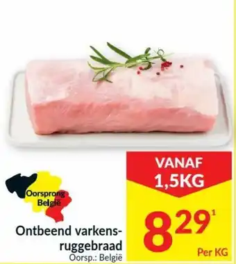 Intermarché Ontbeend varkensruggebraad 1.5 kg aanbieding