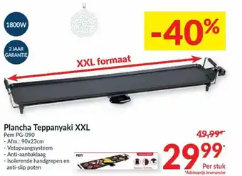 Plancha Teppanyaki XXL 90x23 cm PG-090 1800W
