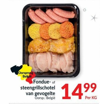 Intermarché Fondue- of steengrillschotel van gevogelte aanbieding