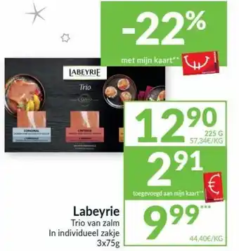 Intermarché Labeyrie Trio van zalm 3x75 g aanbieding
