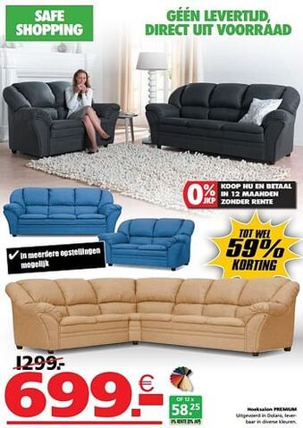 Seats and Sofas Hoeksalon premium aanbieding