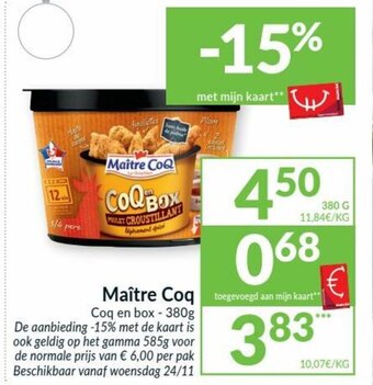 Intermarché Maitre Coq 380g aanbieding