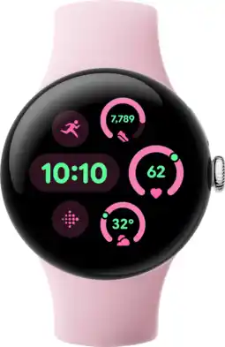 Coolblue Google Pixel Watch 3 Argent/Rose 41 mm aanbieding