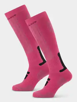 Decathlon Poederbaas Skisokken 2-pack Pink aanbieding