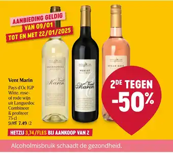 Delhaize Vent Marin aanbieding