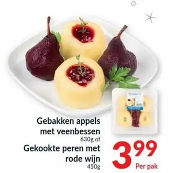 Intermarché Gebakken appels met veenbessen 630g of Gekookte peren met rode wijn 450g aanbieding