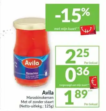 Intermarché Avila Maraskinokersen 125g aanbieding