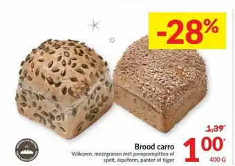 Intermarché Brood carro 400g aanbieding