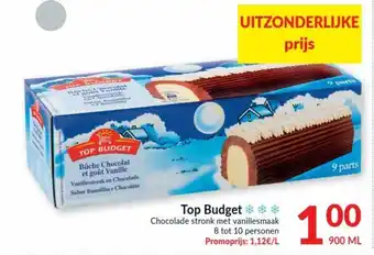 Top Budget Chocolade stronk met vanillesmaak 900ml