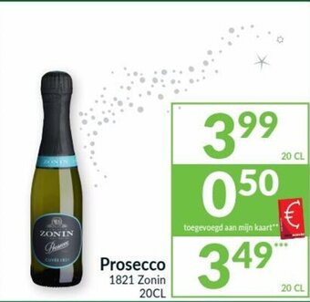 Intermarché Prosecco 1821 Zonin aanbieding