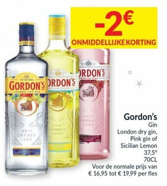 Intermarché Gordon's Gin aanbieding