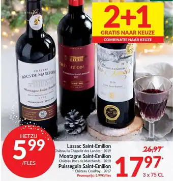 Intermarché Lussac Saint-Emilion, Montagne Saint-Emilion, Puisseguin Saint-Emilion aanbieding