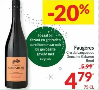 Intermarché Faugeres Domaine Gabaron Rood aanbieding