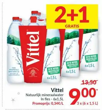 Intermarché Vittel 6x1.5L aanbieding