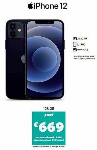 Base Apple iphone 12 128 gb aanbieding
