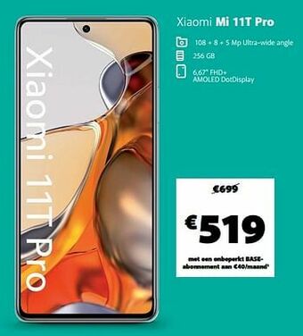 Base Xiaomi mi 11t pro aanbieding