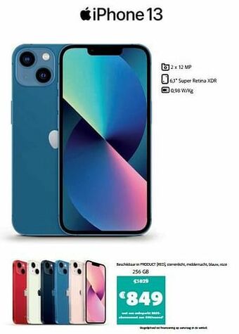 Base Apple iphone 13 256 gb aanbieding