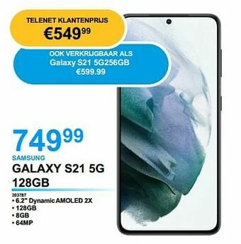 VCD Samsung galaxy s21 5g 128gb aanbieding