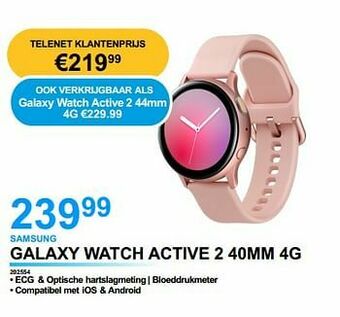 Derco Systems Samsung galaxy watch active 2 40mm 4g aanbieding