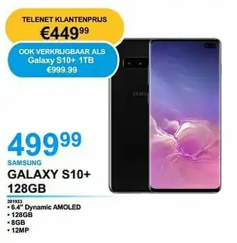 VCD Samsung galaxy s10+ 128gb aanbieding