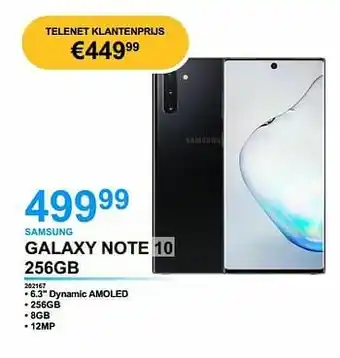 VCD Samsung galaxy note 10 256gb aanbieding