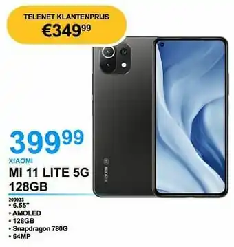 VCD Xiaomi mi 11 lite 5g 128gb aanbieding
