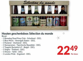 Houten geschenkdoos Selection du monde