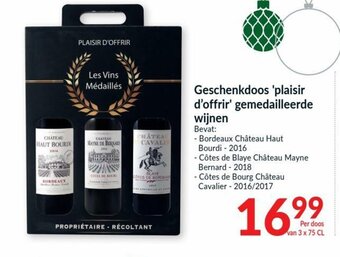 Intermarché Geschenkdoos 'plaisir d'offrir' gemedailleerde wijnen aanbieding