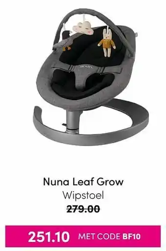 Baby & Tiener Nuna leaf grow wipstoel aanbieding