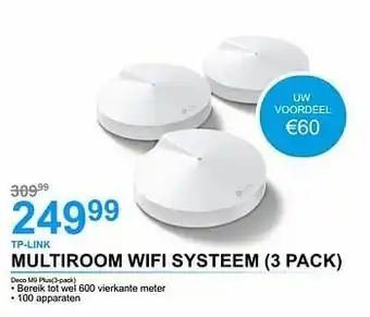 AUVA Tp-link multiroom wifi systeem (3 pack) deco m9 plus aanbieding