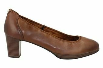 Berca Shoes Tamaris Pump Dames Volledig Leder Touch It Comfort - Cognac aanbieding