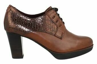 Berca Shoes Tamaris Veterschoen Dames Touch It - Trend Dierenprint - Cognac aanbieding