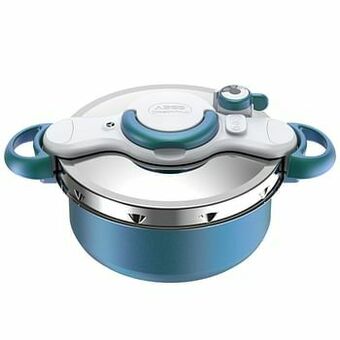 Makro SEB Snelkookpan ClipsoMinut® Duo 5 l blauw/zilver/grijs aanbieding