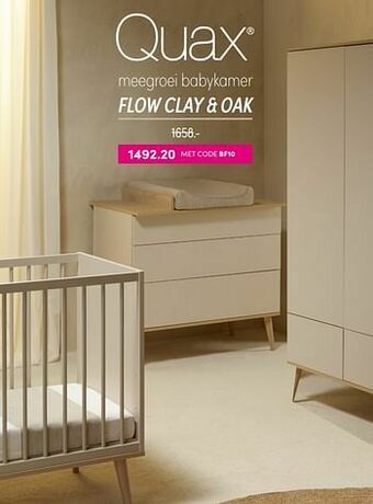 Baby & Tiener Quax meegroei babykamer flow clay + oak aanbieding